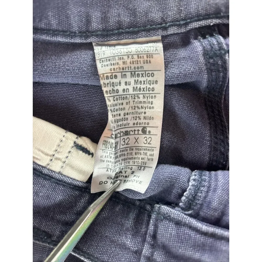 Carhartt FR‎ Work Pants Men's Cargo Jeans Size 32x32 CAT2 NFPA 2112